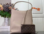 Louis Vuitton Low Key Hobo MM Bag M25022 Beige Grained calfskin
