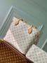 LV M20921 Louis Vuitton Neverfull MM Tote Bag Beige Clair