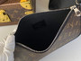 Louis Vuitton CarryAll MM Bag M25143 Black Lambskin - Default Title - View 5