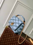 Louis Vuitton GO-14 MM Malletage Leather Bag M24186 Gray Lambskin