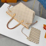 Louis Vuitton Neverfull MM Bag N41361 Damier Azur Canvas Beige - Default Title - View 5