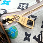 Louis Vuitton Keepall Bandoulière 25 M24849 White Monogram Canvas