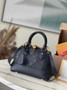 Louis Vuitton Alma BB Mini Top Handle Bag M44829 Black Leather
