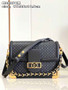 Louis Vuitton Dauphine MM Shoulder Bag M22276 Black