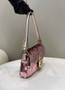 Fendi 8BR792 Baguette 1997 Pink leather and sequinned bag