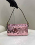 Fendi 8BR792 Baguette 1997 Pink leather and sequinned bag