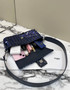 Fendi Baguette Bag 8BR600 Dark and mid blue sequin bag