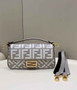 Fendi 8BR600 Baguette Gray FF canvas bag