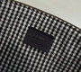 Fendi 8BS017 Baguette Mini Brown houndstooth wool bag with FF embroidery
