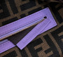 Fendi 8BR600 Baguette Purple raffia with crocheted FF