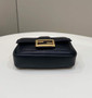 Fendi 8BS045 Mini Baguette Chain Black nappa leather bag