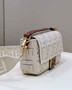 Fendi 8BR600 Baguette Jacquard FF bag White