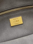 Fendi 8BR600 Baguette Black FF tapestry fabric bag