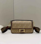 Fendi 8BR600 Baguette Dark Beige FF canvas bag