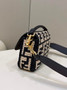 Fendi 8BR600 Baguette crocheted FF with Black raffia back