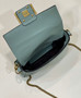 Fendi 8BS017 Baguette Mini Light green leather bag