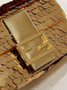 Fendi 8BS049 Mini Baguette 1997 Gold leather and sequinned bag