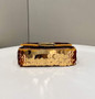 Fendi 8BS049 Mini Baguette 1997 Gold leather and sequinned bag
