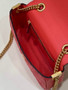 Fendi 8BS017 Baguette Mini Red leather bag