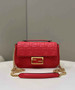 Fendi 8BS017 Baguette Mini Red leather bag