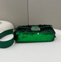 Fendi 8BR600 Baguette Acid green sequin and leather bag