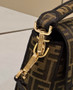 Fendi 8BR600 Baguette Jacquard FF fabric bag Brown