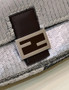 Fendi Baguette Bag 8BR600 Silver sequin bag