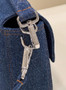 Fendi 8BR600 Baguette Re-Edition bag in blue denim