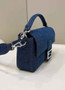Fendi 8BR600 Baguette Re-Edition bag in blue denim