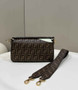 Fendi 8BR600 Baguette FF glazed fabric bag with inlay multicolour