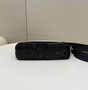 Fendi Baguette Bag 8BR600 Black Beaded bag with two-tone FF motif