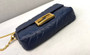 Fendi 8BS017 Baguette Mini Navy Blue leather bag