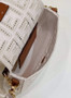 Fendi 8BS017 Baguette Mini Jacquard FF bag in White