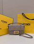 Fendi 8BS017 Baguette Mini leather bag gray