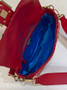 Fendi 8BR600 Baguette Red sequin and leather bag