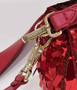 Fendi 8BR600 Baguette Red sequin and leather bag