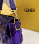 Fendi 8BR600 Baguette Bag embroidered with purple sequins