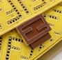 Fendi 8BR600 Baguette Jacquard FF bag Yellow