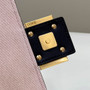 Fendi 8BR600 Baguette Pink Black FF canvas bag