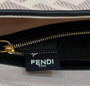 Fendi 8BR600 Baguette Pink Black FF canvas bag