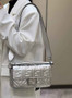 Fendi 8BR600 Baguette Silver leather bag