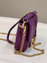 Fendi 8BS017 Baguette Mini Purple leather bag