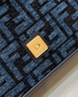 Fendi 8BR600 Baguette Blue FF tapestry fabric bag