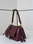 Fendi Mamma Baguette Medium Bag 8BR833 wine red leather