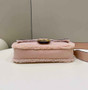 Fendi 8BR600 Baguette leather bag Pink