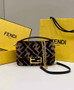 Fendi 8BS017 Baguette Mini leather bag in Brown