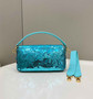 Fendi 8BR600 Baguette Bag embroidered with blue sequins