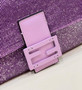 Fendi Baguette Bag 8BR600 Purple Beaded bag with two-tone FF motif