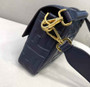 Fendi 8BR600 Baguette Navy Blue leather bag