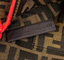 Fendi 8BS017 Baguette Mini Jacquard FF fabric bag Red